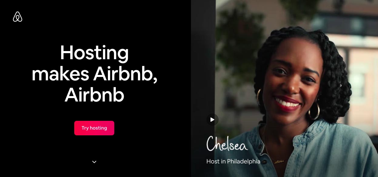 Airbnb airbnb landing page example