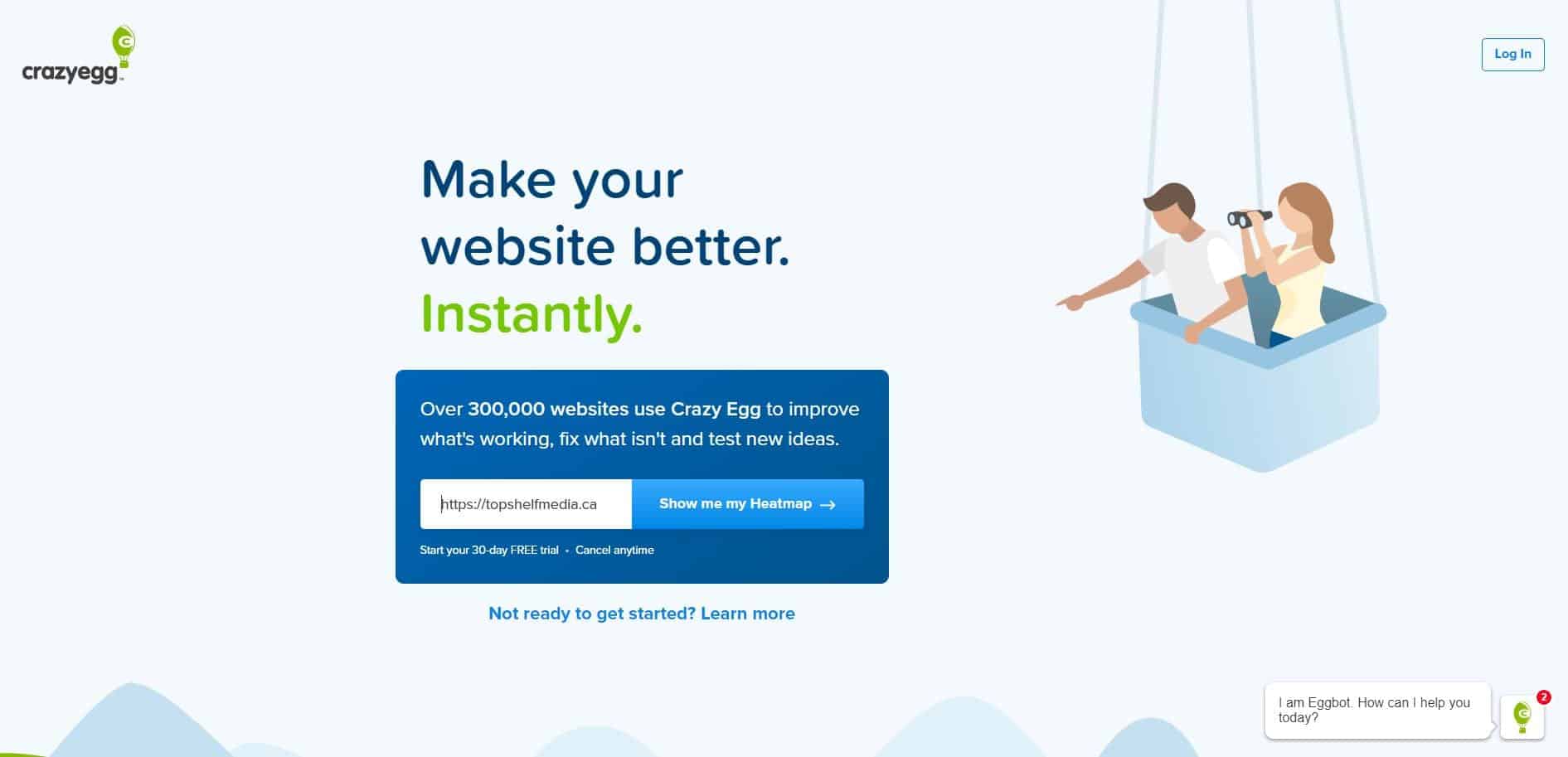 Call To Action optimization example