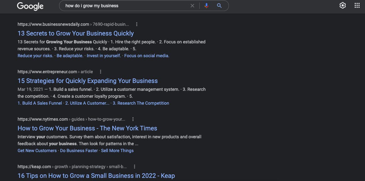 Google search results google search results page