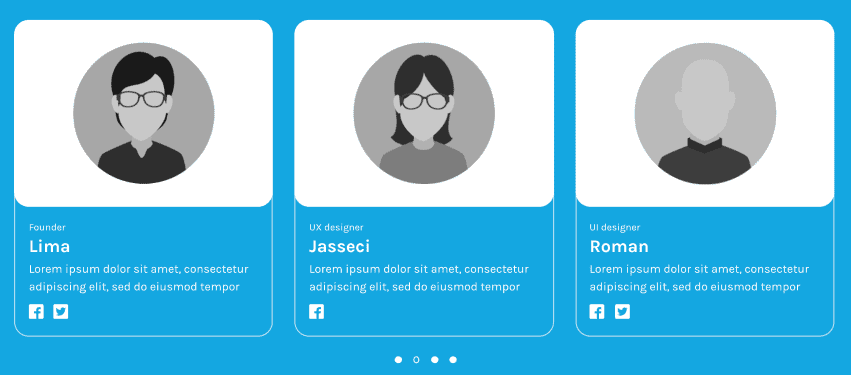 team member boxes example