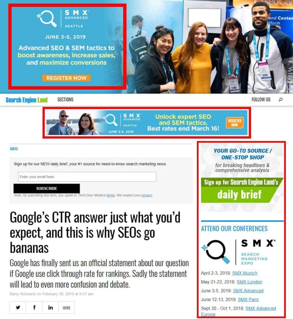 Good examples of Location Based CTA